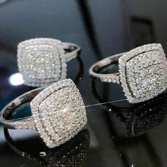 New 925 Sterling silver diamond ring - Picture 5 of 8